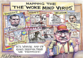 MAPPING THE THE "WOKE MIND VIRUS" INCLUSION DIVERSITY HOU VT U U U U All men are Created equal Falk Pride EMANCIPATION Marriage EQuality Harvey Milk COMPASSION EQUITY Susan B. Anthony M.WUERKER RA VOTES WOMEN JUSTICE IT'S WORSE AND IT GOES DEEPER THAN WE THOUGHT! Rosa Parks POLITICO Voting Right J. HEUMANN DISABILITY RIGHTS Freedom MLK Injustice anywhere is a threat to MAWA Justice everywhere 12 6 TTYOGON LOVE YOUR NEIGHBOR علام