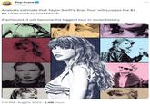 POP CRAVE Pop Crave @PopCrave Analysts estimate that Taylor Swift's 'Eras Tour' will surpass the $1 BILLION mark by next March. If achieved, it will become the biggest tour in music history. ******** 1:51 PM. Aug 23, 2023 · 2.4M Views :