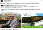 Jacob Geller @yacobg42 Doing this for literally 25 years is one of the best bits in the industry + DiscussingFilm @DiscussingFilm . Sep 8 Studio Ghibli VP Junichi Nishioka says 'THE BOY AND THE HERON' will no longer be Hayao Miyazaki's final movie. The director has already come back to the office with new ideas for another movie. (Source: @glasneronfilm) 11:23 AM . Sep 8, 2023 2M Views
