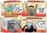 I was doing something normal, then I randomly thought "I should make a Ben Garrison C-- Edit".

And so I did.

Don't worry, the QR code isn't the Rick Roll.

"Unedited comic here":https://grrrgraphics.com/emergency/