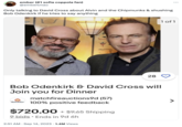 ember (#1 sofia coppola fan) @emberlmao Only talking to David Cross about Alvin and the Chipmunks & shushing Bob Odenkirk if he tries to say anything matchfireauctions9d (57) Matchfire 100% positive feedback Bob Odenkirk & David Cross will Join you for Dinner $720.00+ $9.65 Shipping 9 bids Ends in 9d 6h ● 28 2:51 AM . Sep 14, 2023 1.4M Views 1 of 1 >