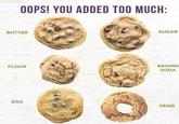 u/beclops OOPS! YOU ADDED TOO MUCH: BUTTER FLOUR EGG SUGAR BAKING SODA PENIS