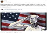 joey @CuckJoey i was in call with this n---- once cause he was debating a friend he was using the robot voice and went to piss but didnt mute so i heard him piss in the robot voice @ChineseCivil War . Sep 18 twitter.com/Demonpizzaidc/... 5:54 AM - Sep 21, 2023-982.9K Views