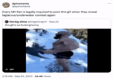 Spinomania @spinomania Every MH fan is legally required to post this gif when they reveal lagiacrus/underwater combat again the big slime @imgamingrn1. Sep 22 this gif is so f------ funny II GIF 3:16 AM - Sep 24, 2023.24.4K Views ...