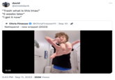 david @streetdank "Trash what is this Imao" *5 weeks later* "I get it now" & Chris Finesse @ChrisFinesse111. Sep 10 Nettspend - new snippet (2023) 0:16 3:43 PM. Sep 11, 2023 355K Views : ...