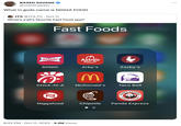 BASED SAVAGE @crackcobain___ What in gods name is N---- FOOD JTX @JTX_TV. Oct 11 What's y'all's favorite Fast Food app? Fast Foods SONIC SONIC Z o m Chick-fil-A McDonald's Niggafood Arby's 8:22 PM Oct 11, 2023 9.2M Views Arby's Zaxby's Taco Bell PANDA PRESS CHINESE ITCHEN Chipotle Panda Express :