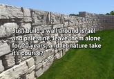 Just build a wall around israel and palestine, leave them alone for 20 years, and let nature take it's course?