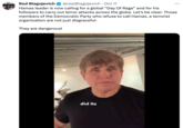 Rod Blagojevich @realBlagojevich. Oct 11 Hamas leader is now calling for a global "Day Of Rage" and for his followers to carry out terror attacks across the globe. Let's be clear: Those members of the Democratic Party who refuse to call Hamas, a terrorist organization are not just disgraceful. They are dangerous! did its