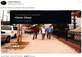 Chud Marco @Slippin_Marco Chris Chan is back on youtube Trending in Canada Chris Chan 7,619 Tweets FAILY SPINS DOIN'AUR MOM 0:18 4:07 PM - Oct 17, 2023 2,671 Views ...