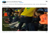 Acervo de Memes Spurs AIA @memestottenham . Follow O Diniz: Entra ai Richarlison precisamos de uma distração O ricchas:: 3 10:06 PM Oct 17, 2023 X 98² 15 vivo Ⓡ