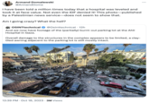 Armand Domalewski @ArmandDoma I have been told a million times today that a hospital was leveled and took it at face value. Not even the IDF denied it! This photo-published by a Palestinian news service-does not seem to show that. Am I going crazy? What the hell? OSINTtechnical @Osinttechnical - 12h And we now have footage of the (partially) burnt-out parking lot at the Ahli Hospital in Gaza. Overall damage to the structures in the complex appears to be limited, a clay- tiled awning adjacent to the parking lot is still mostly intact. BERN 12:39 PM . Oct 18, 2023 3M Views Mohamed Al masri محمد حازم المصري