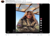 Gan Abbie Richards @abbieasr Jul 12 new Russian military thirst trap just dropped 0:08 10 1:34 PM Wed Jul 12 Q Find related content Dayana/Anastasia 59m ago Дорогие шиберы,мы с никоглаем не пара!!#russia #war See translation Add comment... 27 5 16 NN9009 O 79% Search LIVE 2232 85 132 ₁7,281 :