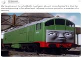 Orbonom @Orbonom ... My headcanon for why BoCo has been absent since Series 5 is that he started gooning in his shed and refuses to come out after a quarter of a century 05702