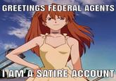 GREETINGS FEDERAL AGENTS I AM A SATIRE ACCOUNT