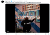 Sprinter @Sprinter99800 - Oct 21 Clean Your City and Remove Israel Propaganda Posters Now. 0:12 76 EVIDI nashbonc TRANS0207208582 NCHING C 246 KISHAPPED WANAPPER Aanta 865 KIDNAPPED SUPP KIDNAPP ₁41K : 口企