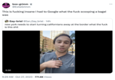 boo-grimm WINDS @ExileGrimm This is f------ insane I had to Google what the f--- scooping a bagel was Gay-briel @Ian_Gay_briel. 14h new york needs to start turning californians away at the border what the f--- is this s--- 0:30 I'm from Los Angeles 9:29 AM Oct 27, 2023 771.6K Views Tik Tok @tayloroffer