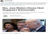 Brian Beutler @brianbeutler Today in Off Message, unless you're playing some radical accelerationist game, it's a bad idea to use "genocide" as a buzzword, and say things like 'Joe Biden supports genocide,' in no small part because that's not true. offmessage.net/p/joe-biden-do... No, Joe Biden Does Not Support Genocide Solidarity with innocent lives doesn't require saying things that aren't true (M) BRIAN BEUTLER OCT 25, 2023. PAID 1:45 PM . Oct 25, 2023 1.5M Views