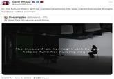 Justin Whang @JustinWhang In the future there will be someone whose life was saved because Boogie had sex with a woman Doejenggles @doejens - 17h At least he's done one good thing The income from her night with Boogie helped fund her nursing degree ... 9:29 PM - Nov 2, 2023 - 91.3K Views