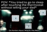 POV: *You tried to go to sleep after touching the thermostat without telling your dad* A 13 1 633 33 78 I 29 3 6TL The Numbers Myson, What Do They Mean?