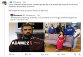 @Zvbear 11h I just realized that whole wedding was a front, Adam22 did the lover boy method and made millions He might be the greatest Pimp of all time Dexerto @Dexerto 13h Adam22 is creating a reality show where a winning contestant gets to sleep with his wife ADAM22 81 1 611 PlugTalk 4.7K ₁516K MACTASTIC in 口企