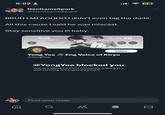 5:52 8 NeoGameSpark @NeoGameSpark All this cause I said he was miscast. BRUH LMFAOO00 I didn't even tag the dude. Stay sensitive you lil baby. G ← 6:35 LTE 91 Yong Yea Eng Voice of Kiryu @YongYea Post your reply Follow @YongYea blocked you You are blocked from following @YongYea and viewing @Yong Yea's posts. O (( 68