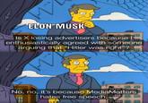 M ELON MUSK Is X losing advertisers because I enthusiastically agreed with someone arguing that "Hitler was right"? Zy LI AMB 2400 No, no, it's because MediaMatters hates free speech.