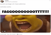 epstein protege: oh i have adhd too  nicholas cantu: navis @ATHOTH_AGOGO epstein protege: oh i have adhd too nicholas cantu: FAGGO0000000TTTT!!! II GIF 10:35 AM - Nov 18, 2023 - 1M Views