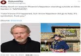 Disbussin Film @DisbussingFilm 4 Ridley Scott on Joaquin Phoenix's Napoleon standing outside an Olive Garden in 'NAPOLEON': "I don't know if it happened, but I know Napoleon did go to Italy. It's symbolism. F--- you." (Source: @Variety) 8:46 AM Nov 19, 2023 308.3K Views 113 Olive Garden ITALIAN KITCHEN 14231