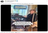 Josh Lekach @JoshLekach Americans can't help but abuse the elderly. So sad. My hundred year old bubbie learned about non binary people today 3:39 PM - Nov 26, 2023 11K Views .