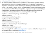 [-] Big_Garage_9596756 points 2 months ago* (last edited 1 month ago) The technology behind Clothes Remover AI is based on deep learning algorithms that can detect and remove clothing from images. The algorithms are trained on large datasets of images that contain people wearing different types of clothing. Once the algorithm has been trained, it can be used to remove clothing from any image of a person. DeepNude technology has revolutionized the field of image manipulation, progressing through three distinct stages of development. Each stage has brought about significant advancements, pushing the boundaries of what is possible in terms of generating realistic nude images. DeepNude 1.0: Dominated by Image-Smear Technique Timeline: 2015-2019 Prominent Representative: Deepnude.to DeepNude 2.0: Dominated by GANS Timeline: 2019-2022 Prominent Representative: Deepnude.cc DeepNude 3.0: Dominated by AI Diffusion Techniques Timeline: 2022 - Present Prominent Representative: Deep-nude.ai If you are looking for the best AI deepnude generators to remove clothes from images and no blur, You won't want to miss this list: aipornsites.ai permalink source embed save save-RES report reply hide child comments