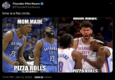 Thunder Film Room @ThunderFilmRoom time is a flat circle. MOM MADE OK LIHOM CITY 35 OKLAHOM CITY 13 PIZZA ROLLS 11:10 PM Dec 8, 2023 508.1K Views 8 MUM MAUC OKLAHOP CITY 7 PIZZA ROLLS : CUL