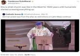 Canderous Ordoliberal @butleriano this is what church was like in the West for 1500 years until humanists started screwing everything up. CATBLICAREA Catholic Arena @CatholicArena · Mar 12 German priest raps from the altar as restrictions on Latin Mass continue. 9:09 AM Dec 10, 2023 · 14.7K Views ...
