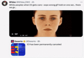 M1das @M1das_OW2.4h White peoples when E3 gets canc-oops wrong gif hold on one sec.. there we go... II GIF II GIF ALT Dexerto two decad @Dexerto. 8h E3 has been permanently canceled