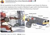 YomiAlchemy for a Free Palestine @Alexalchemy1 Ok so question to all of the Strive modders out there: Is there a mod that replaces the model of Baiken's gun with the Doohickey that assassinated Shinzo Abe out there by chance? ectrical ord 12:23 PM Dec 13, 2023 155.1K Views 6-pellet capsule Triggers Vinyl tape Battery ... About 40cm Metal pipes Ab Board 2 (