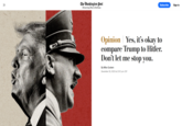 “We had the luxury of deriving humor from Hitler and Nazi comparisons when doing so was almost always hyperbole. It’s not a luxury we can afford anymore.”