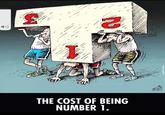 THE COST OF BEING NUMBER 1.