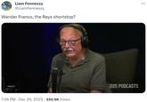Liam Fennessy @Liam Fennessy_ Wander Franco, the Rays shortstop? 7:36 PM Dec 26, 2023 330.9K Views . TEAM TO PODCASTS ...