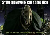 5 YEAR OLD ME WHEN I SEE A COOL ROCK imgflip.com *** This will make a fine addition to my collection,