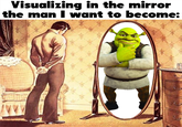 Visualizing in the mirror the man I want to become: