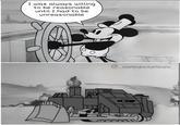 "Steamboat willie armed with Killdozer" by namroknamrok If you don't have Instagram, here's a reddit post
https://www.reddit.com/r/GunMemes/comments/18xnwf3/killdozer_willie/
"Don't f--- with the mouse or I'll bulldoze your house haha"
malakad0ge2 on reddit