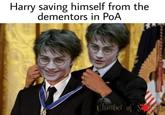 Harry saving himself from the dementors in PoA Chamber of posts