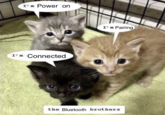 I'm Power on I'm Connected I'm Pairing the Bluetooth brothers