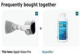 Frequently bought together This item: Apple Vision Pro + Ibuprofen amazon For Aches & Pain NOC 72294-404-90 basic core Compare GUNDE Ibuprofen Tablets 200 mg Pain Reliever Fever Reducer (NSAID) c 500 COATED TABLETS