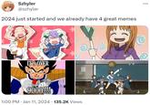 Szhyler @szhyler 2024 just started and we already have 4 great memes IT'S OVER . 9000!!!! 1:00 PM Jan 11, 2024 · 135.2K Views :
