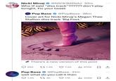 Nicki Minaj → @NICKIMINAJ. 32m Who tf said "diss track"?????? don't play tonight. Fix your tweet Pop Base @PopBase-36m Cover art for Nicki Minaj's Megan Thee Stallion diss track 'Big Foot.' BIGFOOT There's a new version of this post 692 1.4K 7.4K il 670K 1 Pop Base @PopBase 31m well what do you call it then 1.4K 24K ... 17K ill 458K 1