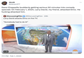 derek @derpo377 Dave Chappelle (suddenly getting serious 50 minutes into comedy special): On February 1, 2024, Larry David, my friend, attacked Elmo. He f------ attacked him. 4 Discussing Film @DiscussingFilm - 23h Larry David attacks Elmo on live TV. "Somebody had to do it!" 0:48 TODAY WEATHER SEATTLE 7:11 PM. Feb 1, 2024 MEDFORAT SAN FRANCISCO BOISE LOS ANGELES SATELLITE & RADAR | LAST 6 HOURS BILLINGS DENVER ALBUQUERQUE ELEASO RAIN MINNEAPOLIS OMAHA WICHITA ICE DALLAS D HOUS BROWNSVILLE SNOW BUFFALO S BANGOR NEW YORK EIGH LE MIAMI ... TODAY