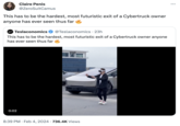 Cybertruck Apple Vision Pro video meme Claire Penis @ZeroSuitCamus This has to be the hardest, most futuristic exit of a Cybertruck owner anyone has ever seen thus far Teslaconomics @Teslaconomics - 23h This has to be the hardest, most futuristic exit of a Cybertruck owner anyone has ever seen thus far 0:02 8:39 PM Feb 4, 2024 736.4K Views • we wor . @THEGRIZZ :