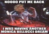 NOOOO PUT ME BACK I WAS HAVING ANOTHER MONICA BELLUCCI DREAM