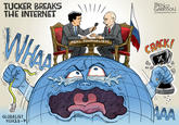 TUCKER BREAKS THE INTERNET WHA W FITTO GLOBALIST VOICES > m \\//// REAL JOURNALISM TOOMA BENO GARRISON GRRRGRAPHICS.COM CRACK! X ееее AAA