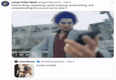 LeYap Triller Moth @legotrillermoth Feb 6 Kojima liking, retweeting, quote tweeting, bookmarking, and screenshotting this as soon as he sees it II GIF ALT cinesthetic. @TheCinesthetic. Feb 4 hunter schafer ***